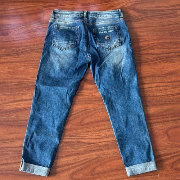 Philipp Plein Size 27 Blue Ankle Jeans for Women - Picture 5 of 6